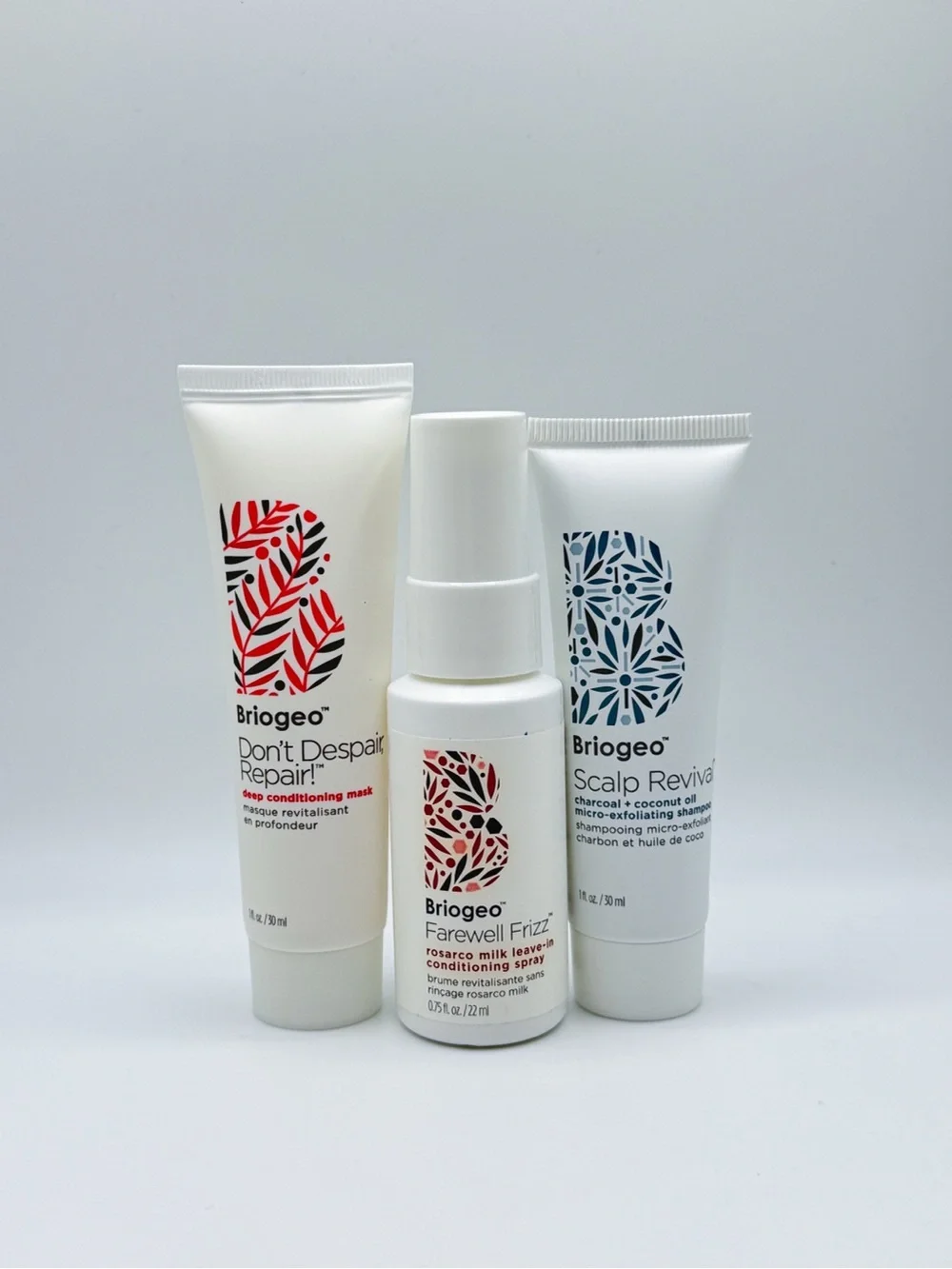 Briogeo Hair Care Travel Set Don't Despair Repair Scalp Revival Farewell Frizz